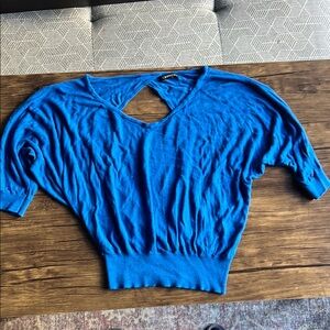 Express Blue Women's open back, crop top